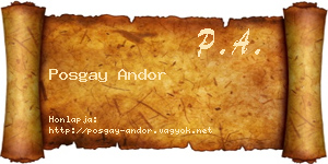 Posgay Andor névjegykártya